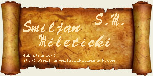 Smiljan Mileticki vizit kartica